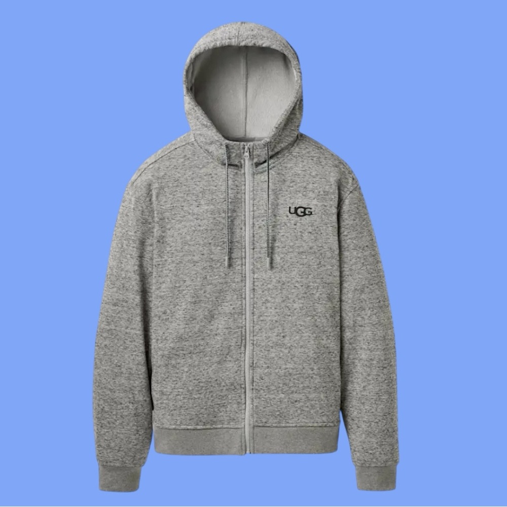 UGG-Shiloh Full Zip Hoodie-Gray Heather